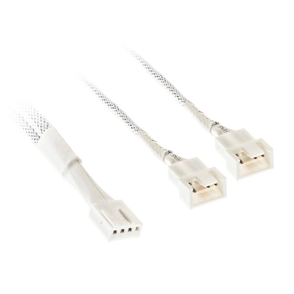 Кабел Kolink PWM 1-2 Сплитер - 35 cm, оплетен, Бял 1