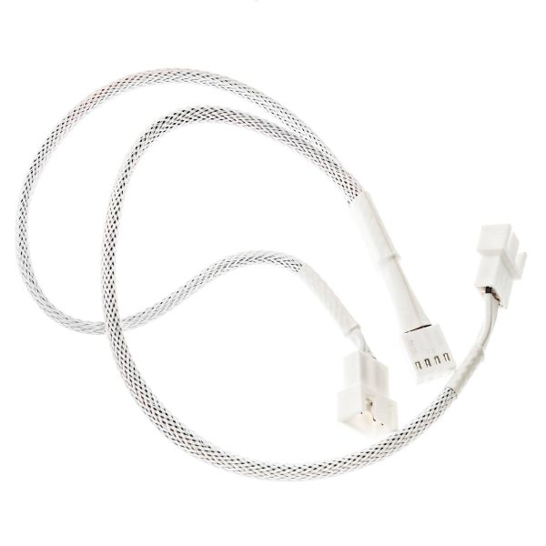 Кабел Kolink PWM 1-2 Сплитер - 35 cm, оплетен, Бял 2
