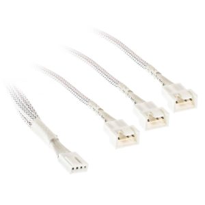 Кабел Kolink PWM 1-3 Сплитер - 35 cm, оплетен, Бял 1