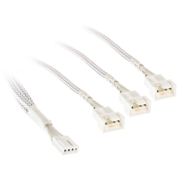 Кабел Kolink PWM 1-3 Сплитер - 35 cm, оплетен, Бял 1