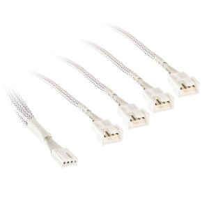 Кабел Kolink PWM 1-4 Сплитер - 35 cm, оплетен, Бял 1