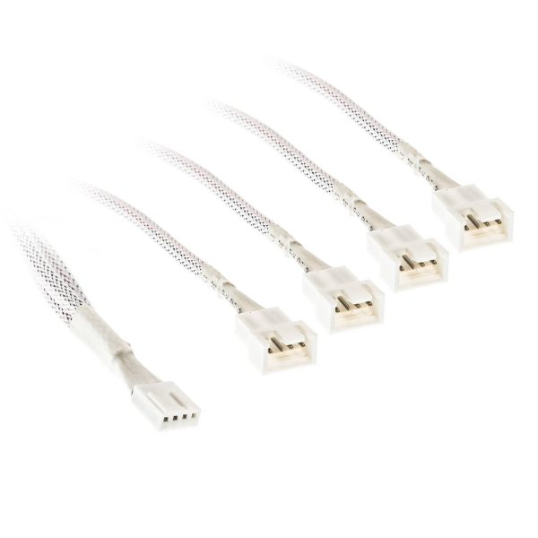 Кабел Kolink PWM 1-4 Сплитер - 35 cm, оплетен, Бял 1