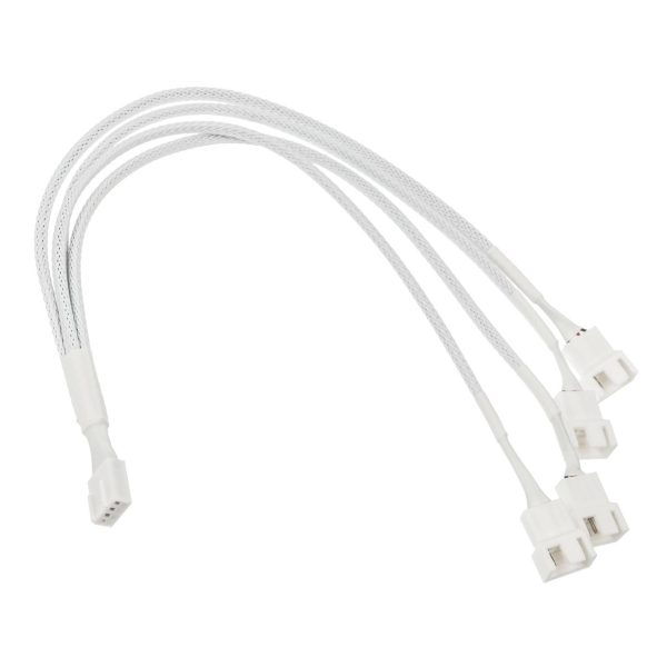 Кабел Kolink PWM 1-4 Сплитер - 35 cm, оплетен, Бял 2
