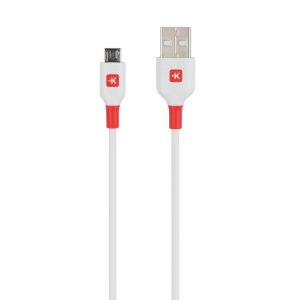 Кабел Skross, micro-USB - USB-A 2.0 мъжко, 1.2м, Бял 1
