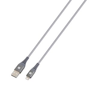 Кабел Skross, USB-A - Lightning, Метална оплетка, 1.20 м, Сив 1