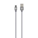 Кабел Skross, USB-A - microUSB, Метална оплетка, 1.20 м, Сив 1