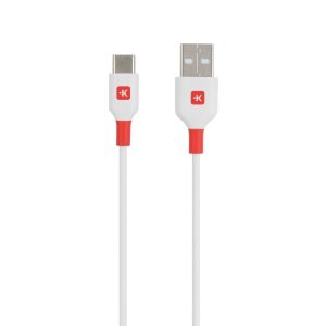Кабел Skross, USB-C - USB-A 2.0 мъжко, 2.0м, Бял 1