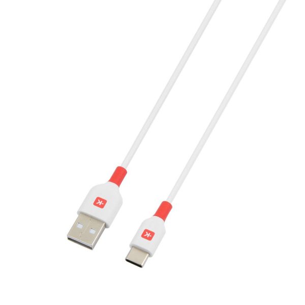 Кабел Skross, USB-C - USB-A 2.0 мъжко, 2.0м, Бял 2