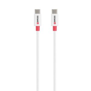 Кабел Skross, USB-C - USB-C 2.0 мъжко, 0.15 м, Бял 1