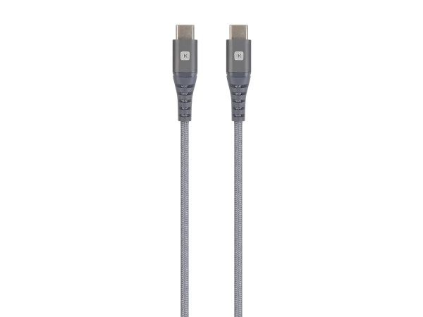 Кабел Skross, USB-C - USB-C, Метална оплетка, 2.0 м, Сив 1