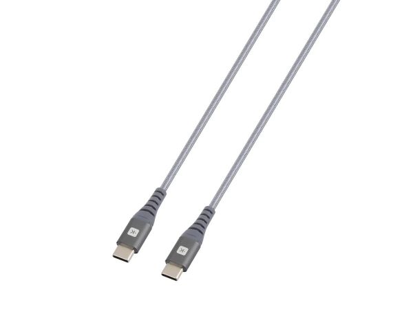Кабел Skross, USB-C - USB-C, Метална оплетка, 2.0 м, Сив 2