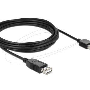 Кабел удължителен  USB-A 2.0 мъжко reversible към USB-A 2.0 женско , 5m 1