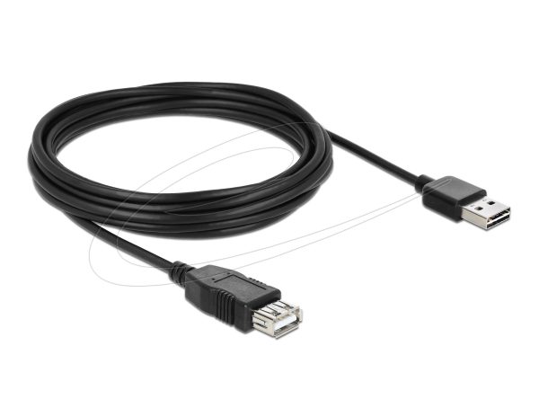 Кабел удължителен  USB-A 2.0 мъжко reversible към USB-A 2.0 женско , 5m 1