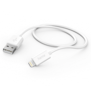 Кабел USB-A - Lightning, Apple iPhone,1.0м,бял 1