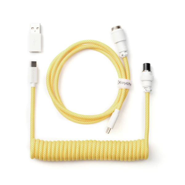Кабел за клавиатура Keychron Coiled Aviator Yellow 2