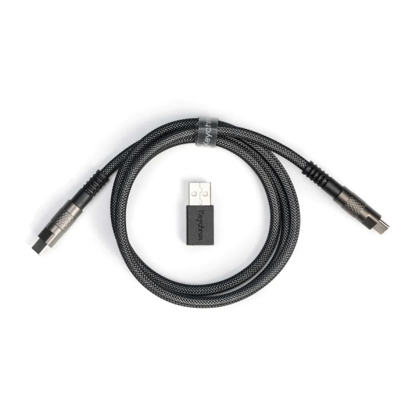 Кабел за клавиатура Keychron Double-Sleeved Geek - Black 1