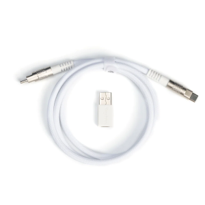 Кабел за клавиатура Keychron Double-Sleeved Geek - White 1