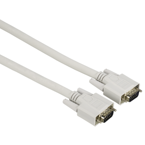 Кабел за монитор HAMA 200932, VGA мъжко -VGA мъжко, 1.50м, Бял 1