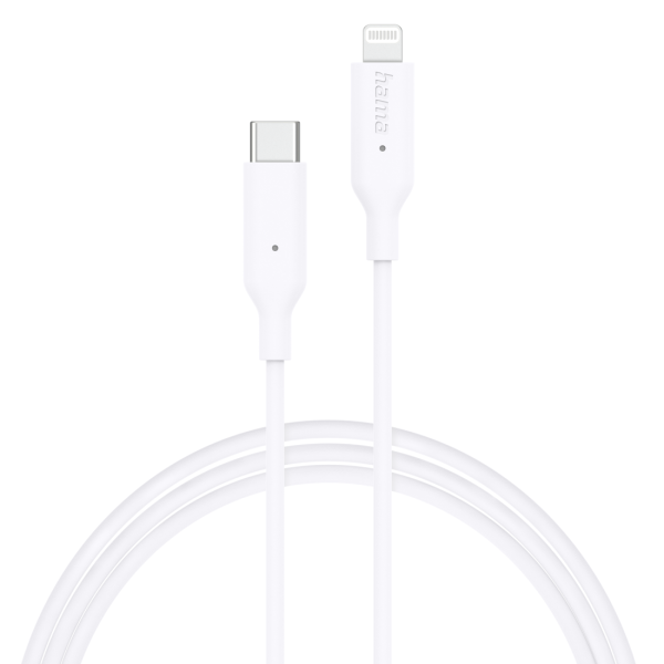 Кабел за зареждане/Дата HAMA, USB-C - Type-C/Lightning, 1м, бял 3