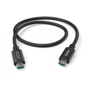 Кабел за зареждане Hama, USB-C - USB-C, 240 W, USB 3.2 Gen1, 201702 1