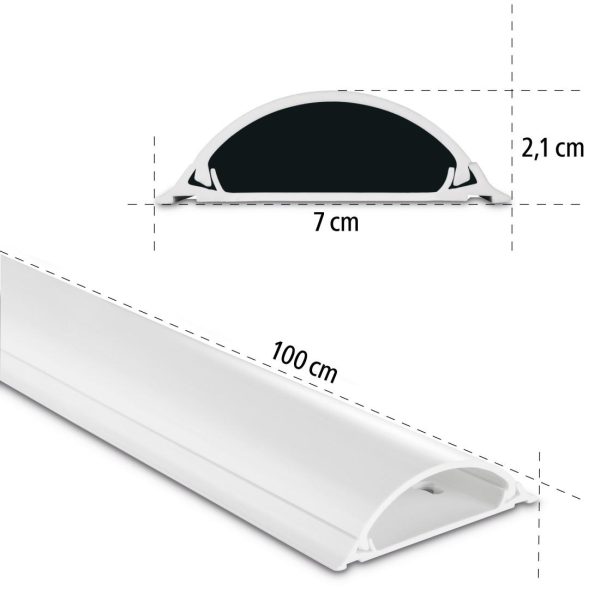 Канал PVC за скриване на кабел-100х7х2,1 см, 220894 9