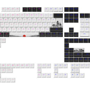 Капачки за механична клавиатура Dark Project - Fuji за ANSI & ISO Layout 1