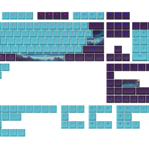Капачки за механична клавиатура Dark Project - Night Sky за ANSI & ISO Layout 1