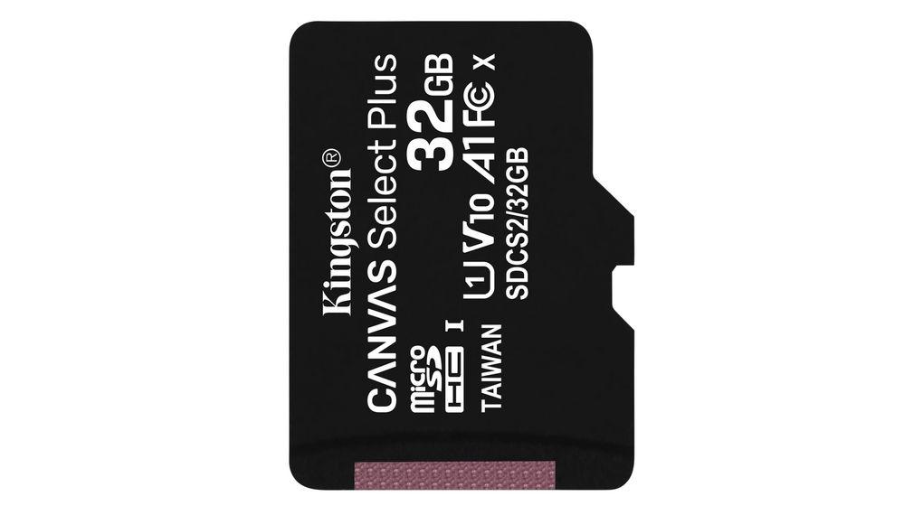Карта памет Kingston Canvas Select Plus, 32GB, microSDHC, Class 10 UHS-I, Bulk 1