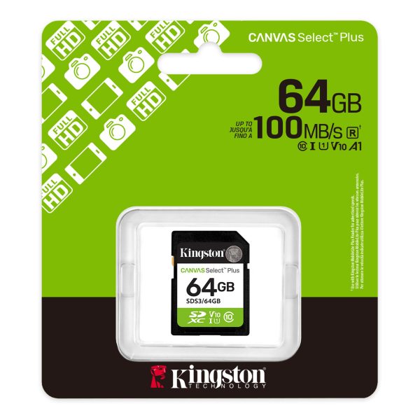 Карта памет Kingston Canvas Select Plus SD 64GB 1