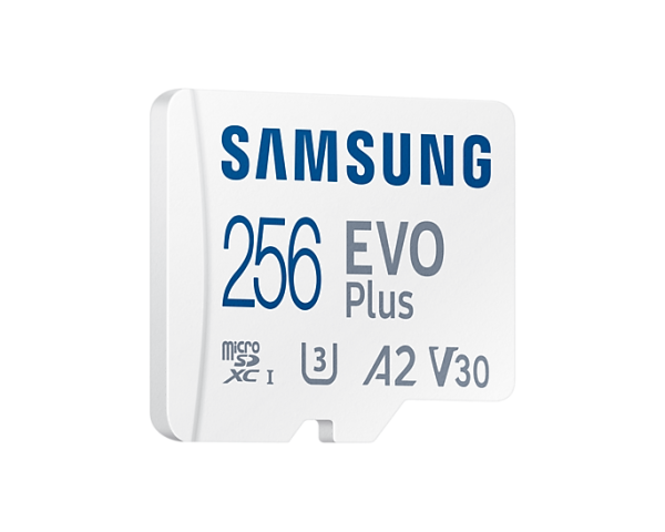Карта памет Samsung EVO Plus, microSDXC, UHS-I, 256GB, Адаптер 3