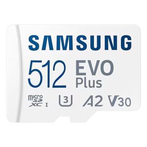 Карта памет Samsung EVO Plus, microSDXC, UHS-I, 512GB, Адаптер 1