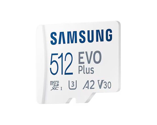 Карта памет Samsung EVO Plus, microSDXC, UHS-I, 512GB, Адаптер 2