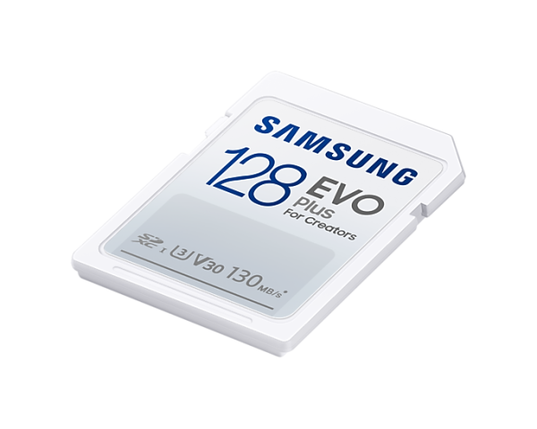 Карта памет Samsung EVO Plus, SD Card, 128GB, Бяла 4
