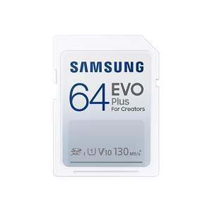 Карта памет Samsung EVO Plus, SD Card, 64GB, Бяла 1