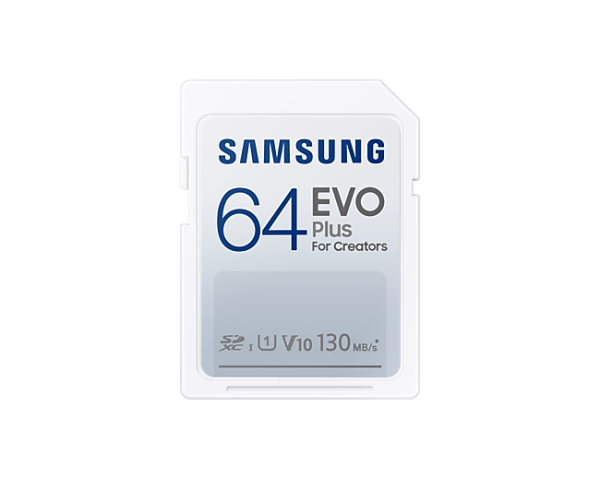 Карта памет Samsung EVO Plus, SD Card, 64GB, Бяла 1