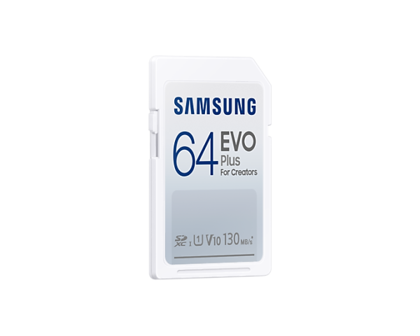 Карта памет Samsung EVO Plus, SD Card, 64GB, Бяла 2