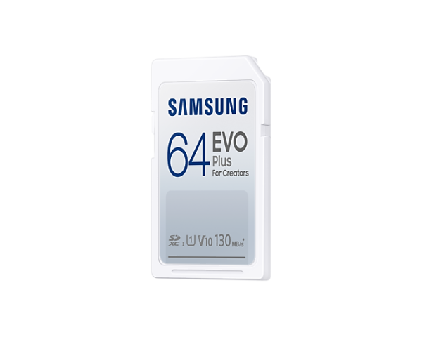 Карта памет Samsung EVO Plus, SD Card, 64GB, Бяла 3