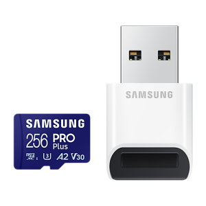 Карта памет Samsung PRO Plus, microSDXC, UHS-I, 256GB, Адаптер, USB четец 1