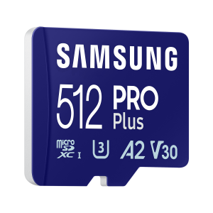 Карта памет Samsung PRO Plus, microSDXC, UHS-I, 512GB, Адаптер 1