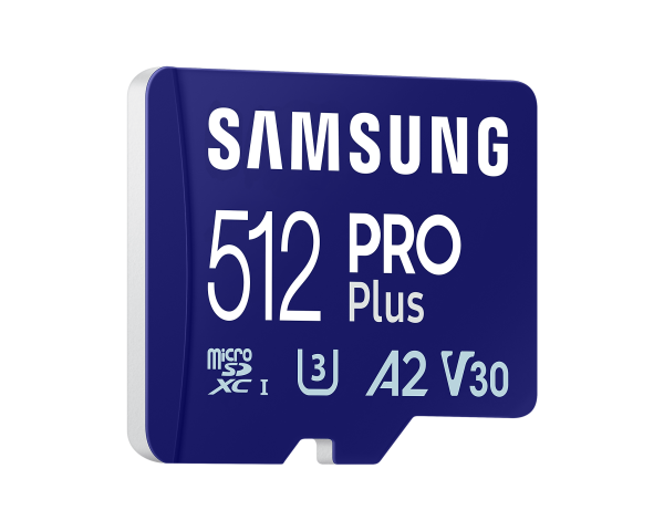 Карта памет Samsung PRO Plus, microSDXC, UHS-I, 512GB, Адаптер 1