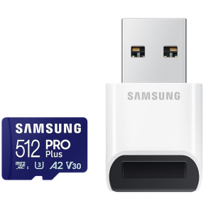 Карта памет Samsung PRO Plus, microSDXC, UHS-I, 512GB, Адаптер, USB четец 1