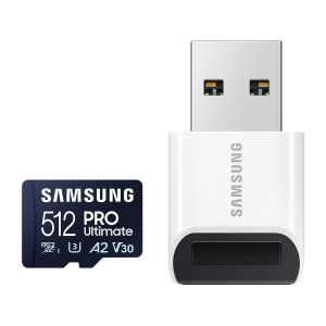 Карта памет Samsung PRO Ultimate, microSDXC, UHS-I, 512GB, Адаптер, USB четец 1