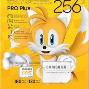 Карта памет Samsung SONIC PRO PLUS, microSDXC, UHS-I, 256GB, Адаптер 1
