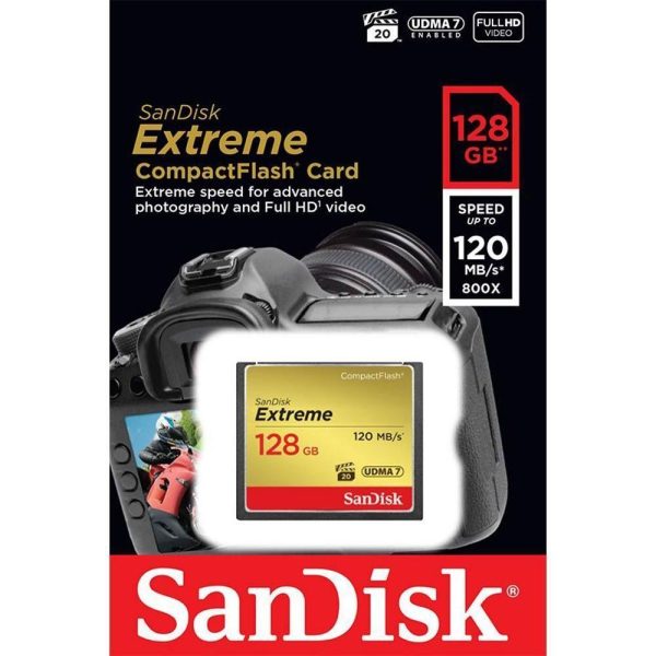 Карта памет SANDISK  Extreme® CompactFlash® Memory Card 128Gb 2