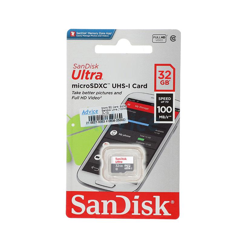 Карта памет SANDISK Ultra micro SDHC UHS-I, A1, 32GB, Class 10, 100Mb/s 2