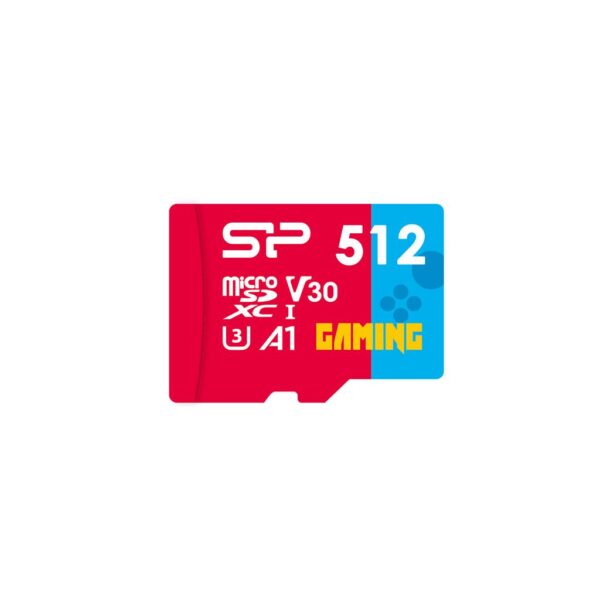 Карта памет Silicon Power Superior Gaming 512GB,microSDHC/SDXC, Class 10, A1, V30, UHS-I U3, SD Adapter 1