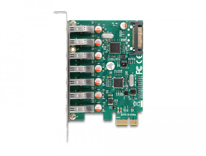 Карта PCI Express x1 Delock към 7 x external USB 5 Gbps Type-A 3