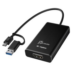 Кепчер адаптер j5create JVA11, HDMI - USB-C, 4K, Черен 1