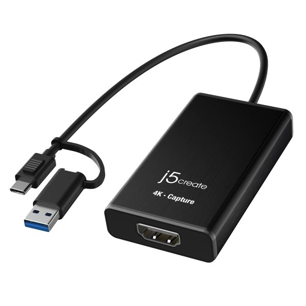 Кепчер адаптер j5create JVA11, HDMI - USB-C, 4K, Черен 1