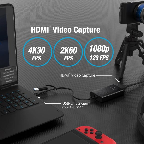 Кепчер адаптер j5create JVA11, HDMI - USB-C, 4K, Черен 4